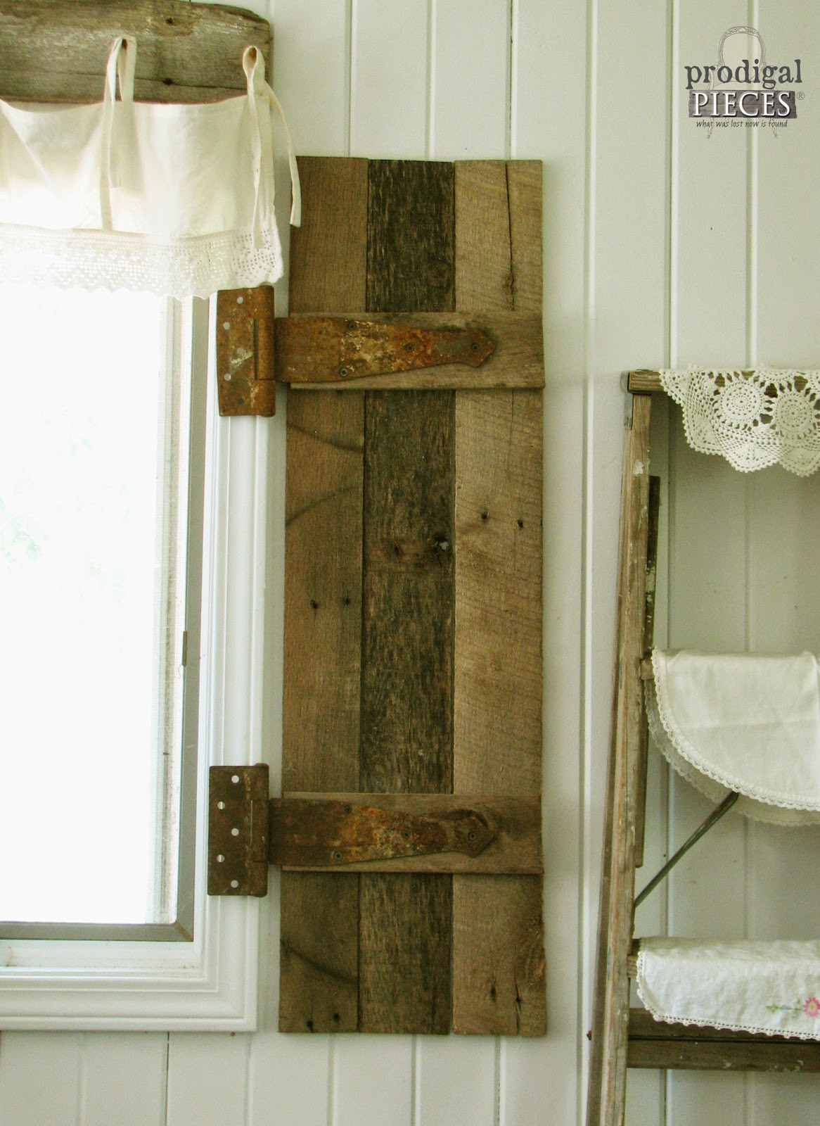 DIY Wood Shutters
 DIY Barn Wood Shutters from Pallets Prodigal Pieces