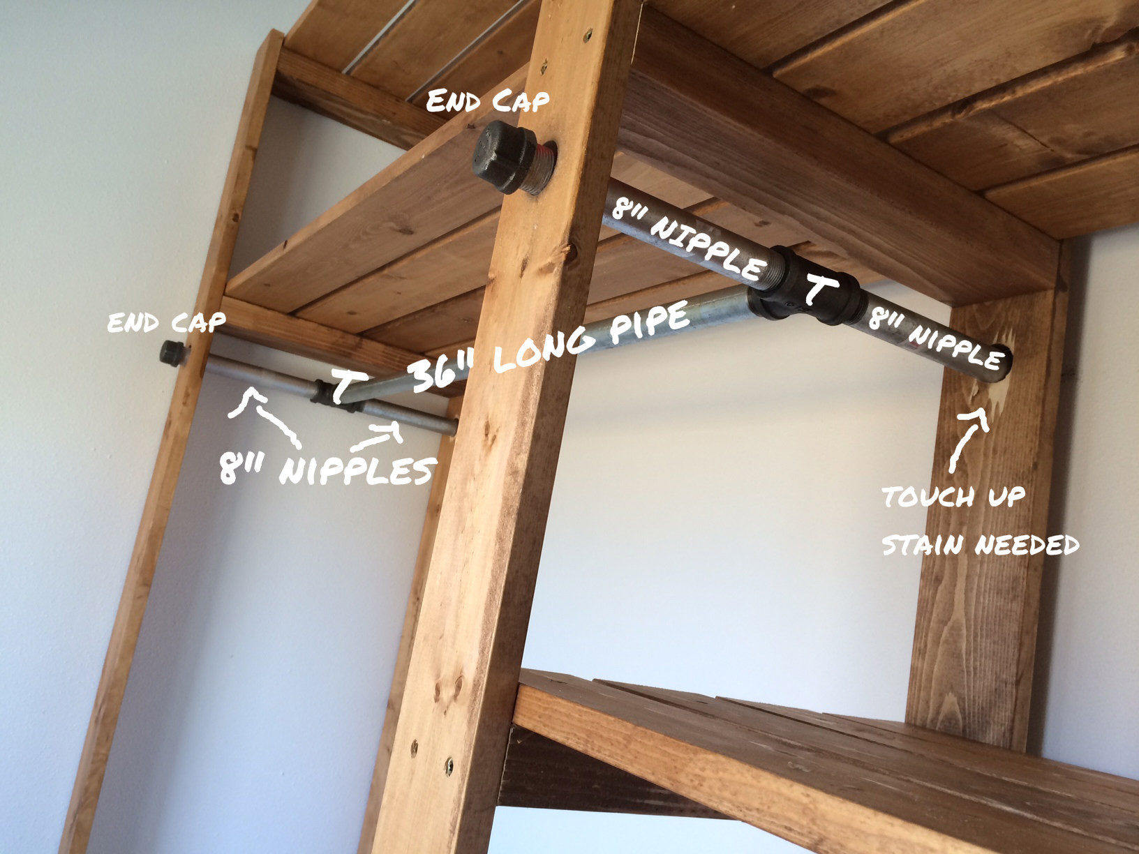 DIY Wooden Closet Organizer
 DIY Industrial Style Wood Slat Closet System with