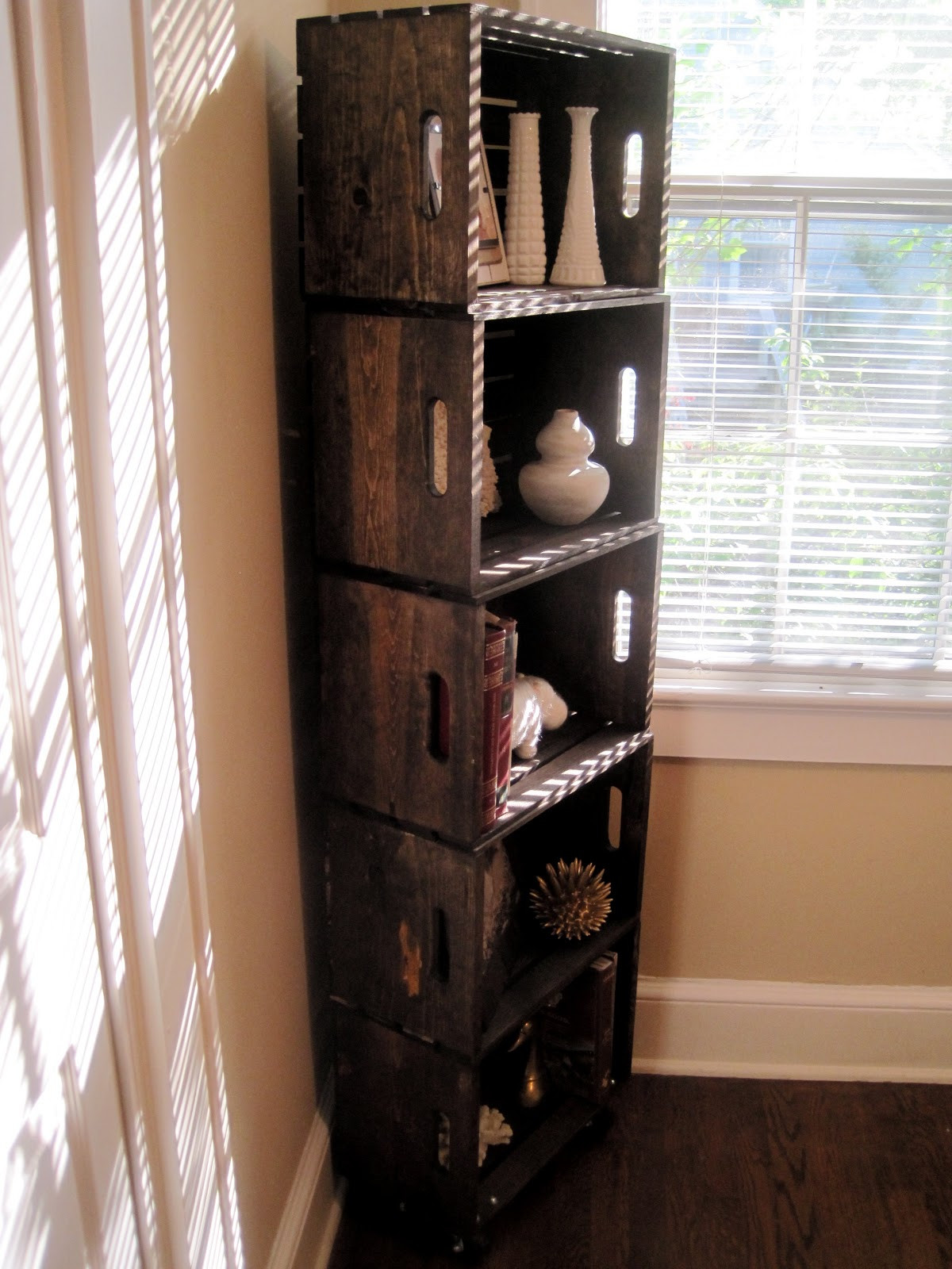 DIY Wooden Crates
 Southern DIY Diary Wood crate bookshelf How to