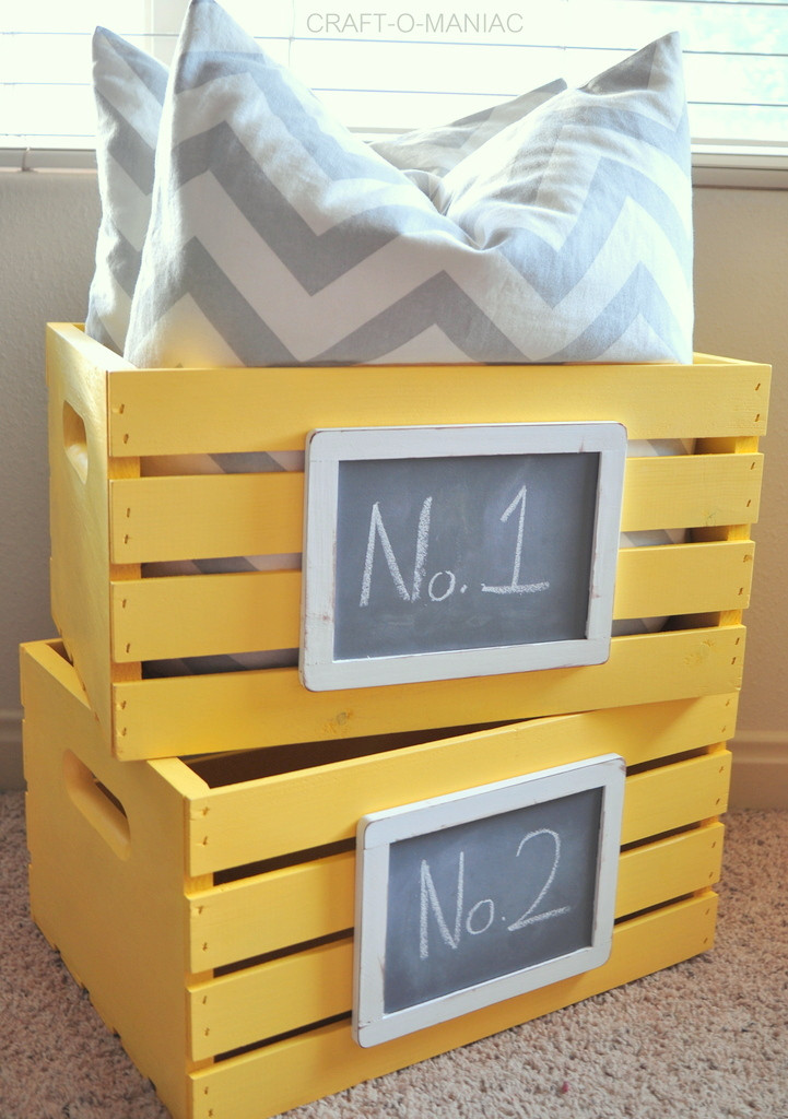 DIY Wooden Crates
 DIY Painted and Chalkboard Embellished Crates