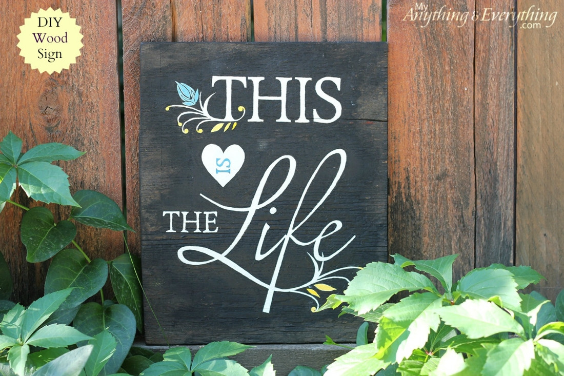 DIY Wooden Sign
 DIY Wood Sign with Printable ‹ Anything & Everything