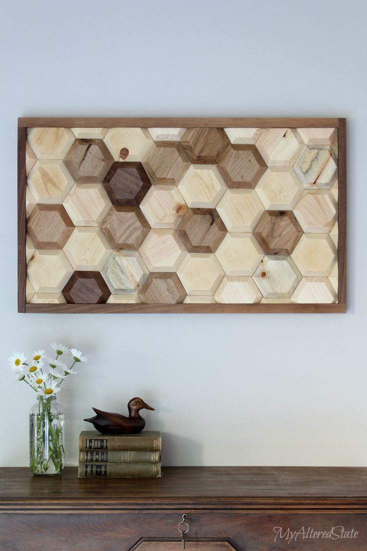 DIY Wooden Wall Art
 Contemporary Geometric Wall Art Crafts That Will Amaze You