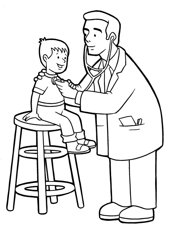 Doctor Coloring Pages
 Jobs Coloring Kids Doctors Hospitals Coloring Pages