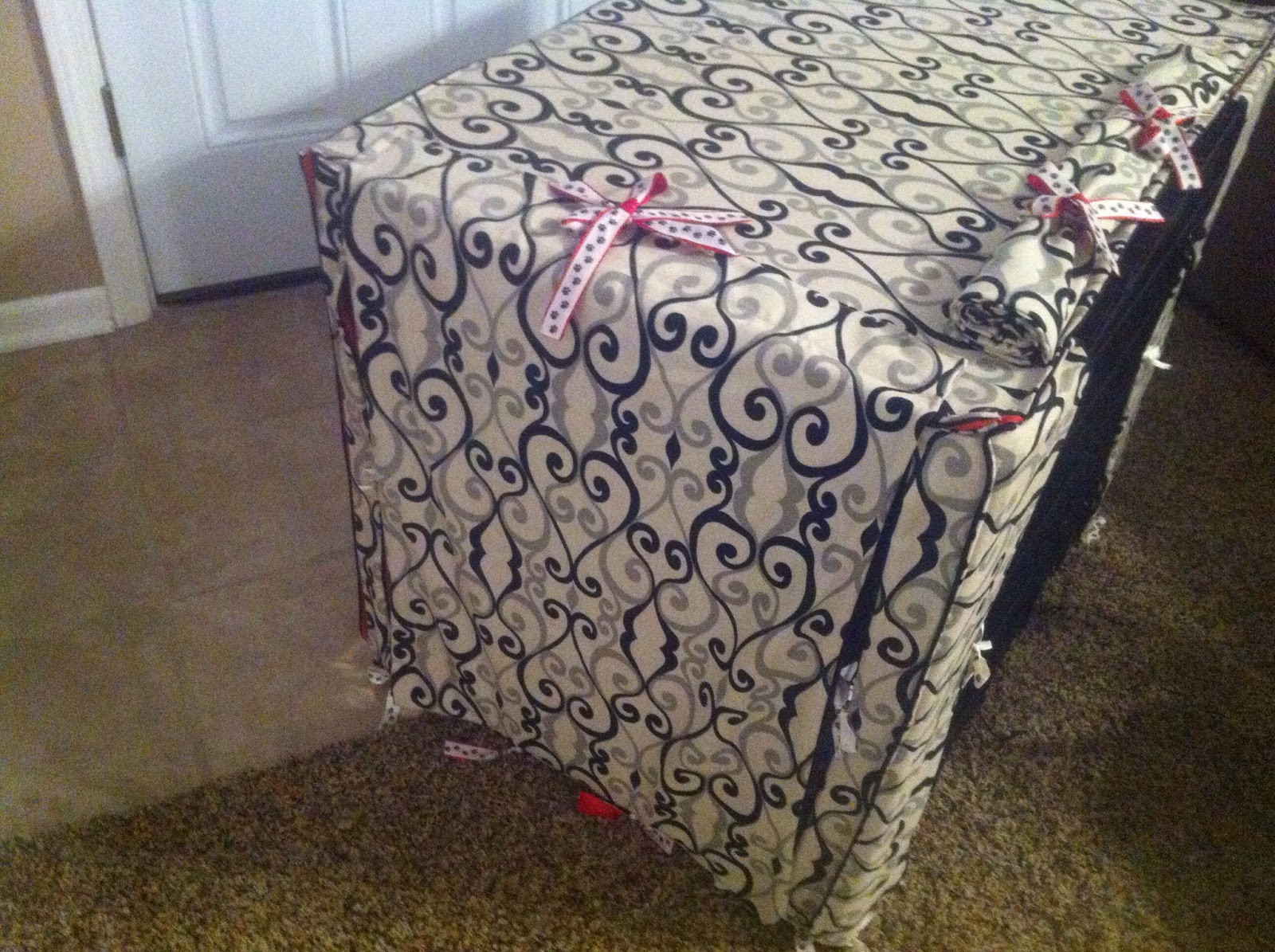 Dog Crate Covers DIY
 Keepin Crafty DIY Dog Crate Cover