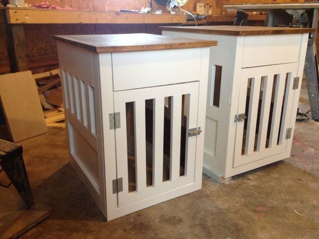 Dog Crate Furniture DIY
 Going to the Dogs DIY Dog Crate Nightstands