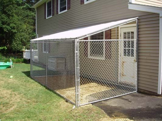 Dog Kennel Roof DIY
 Dog Kennel Chain Link Fence Fencing