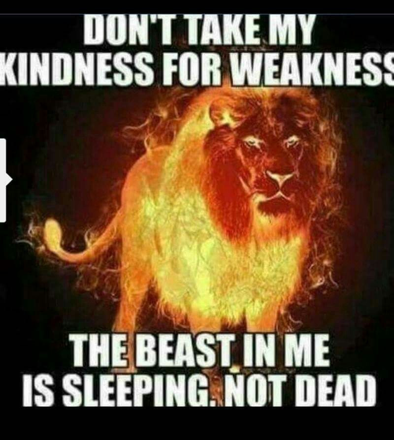 Don'T Take My Kindness For Weakness Quotes
 Don t Take My Kindness For Weakness The Beast In Me Is