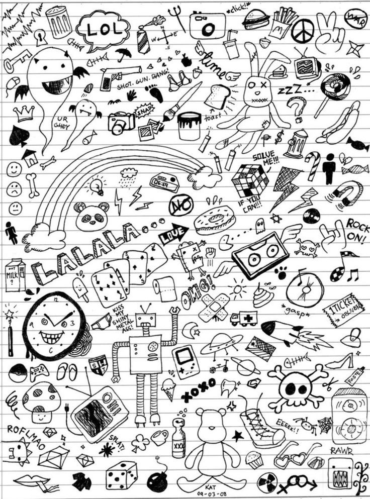 Doodles For Teenage Boys Coloring Pages
 Doodle Art