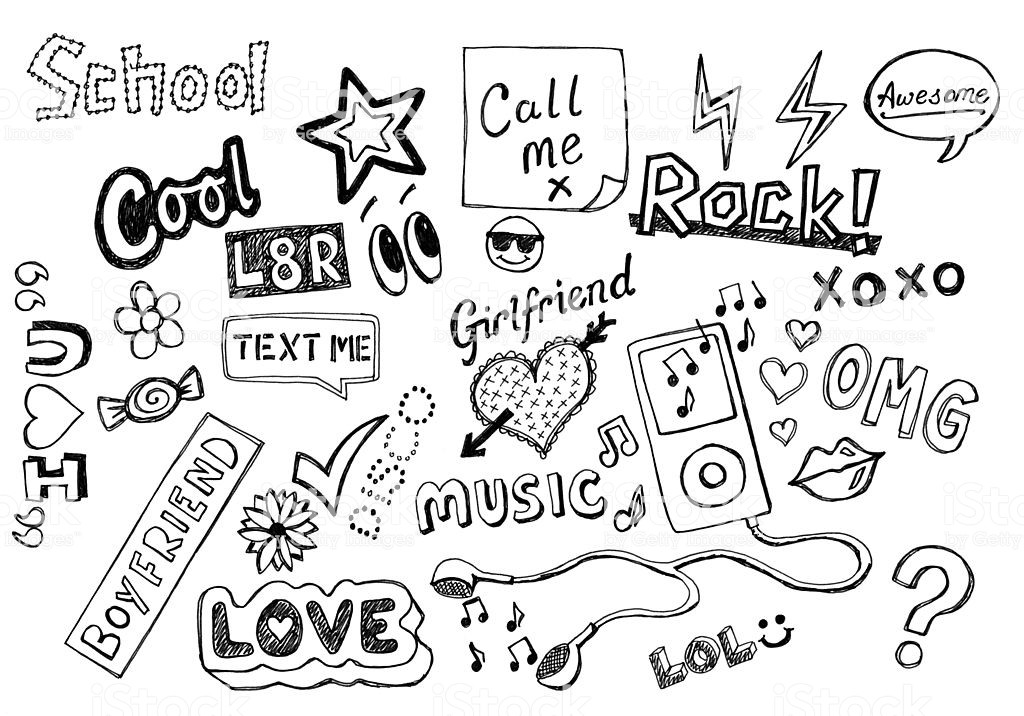 Doodles For Teenage Boys Coloring Pages
 Teenager Doodles Stock & More of 14 15