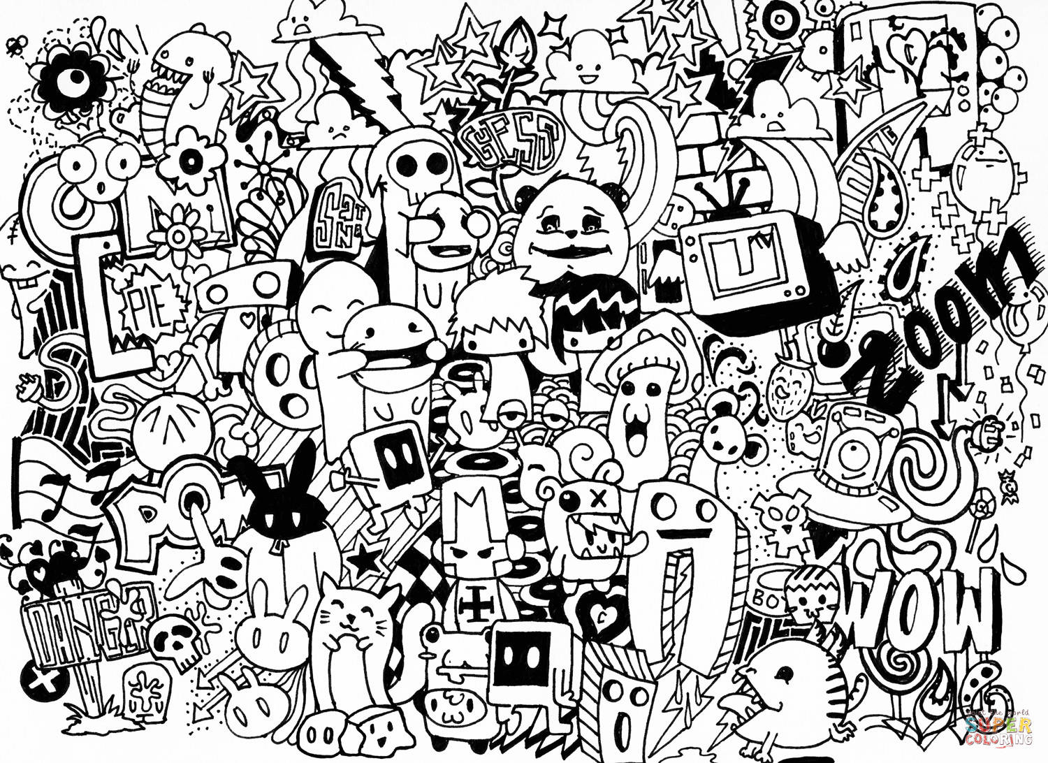 Doodles For Teenage Boys Coloring Pages
 Doodle Art coloring pages Free Coloring Pages