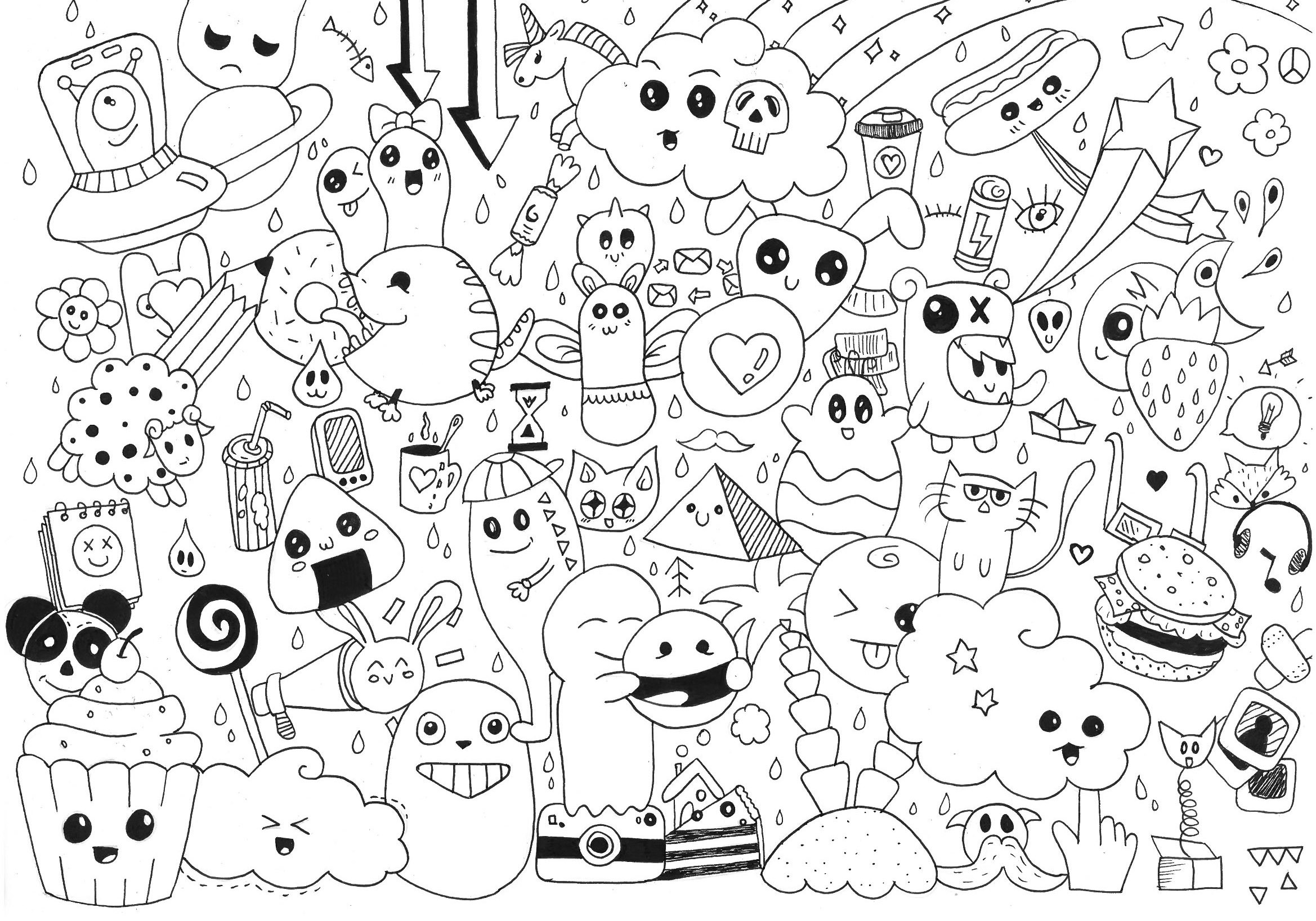 Doodles For Teenage Boys Coloring Pages
 Doodle art to print for free Doodle Art Kids Coloring Pages