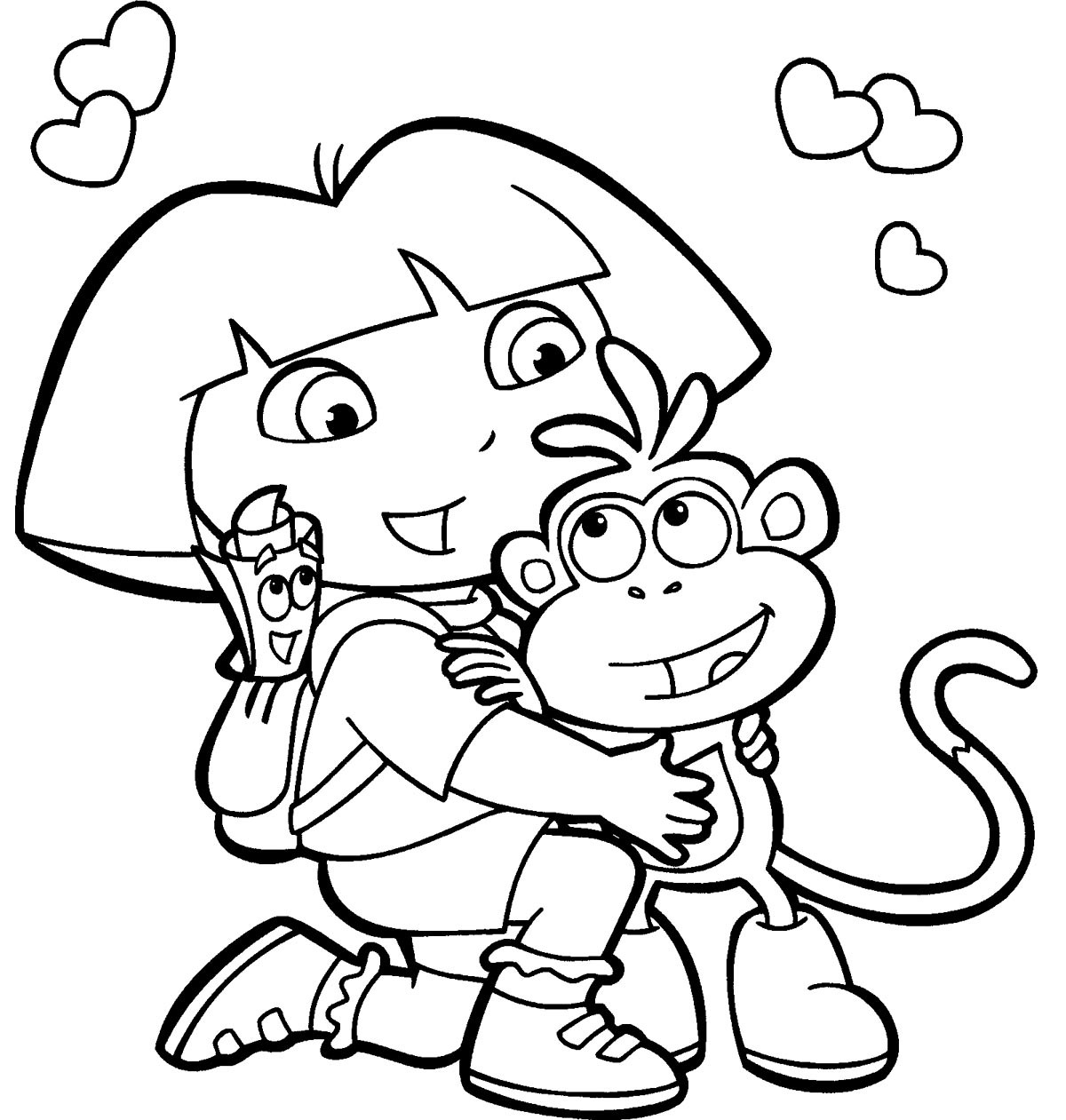 Dora Printable Coloring Pages
 dora coloring pages