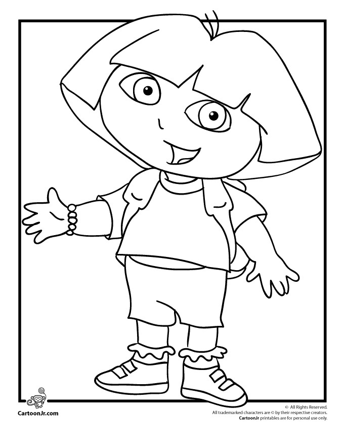 Dora Printable Coloring Pages
 Dora The Explorer Coloring Pages To Print Coloring Home