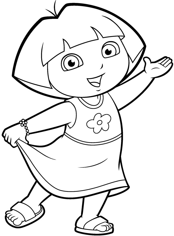 Dora Printable Coloring Pages
 Printable Dora Coloring Pages