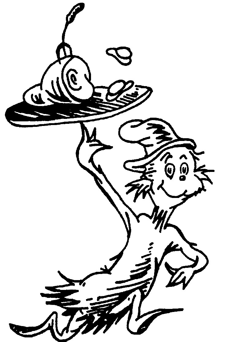 Dr.Seuss Coloring Pages Printable
 Dr Seuss Black And White