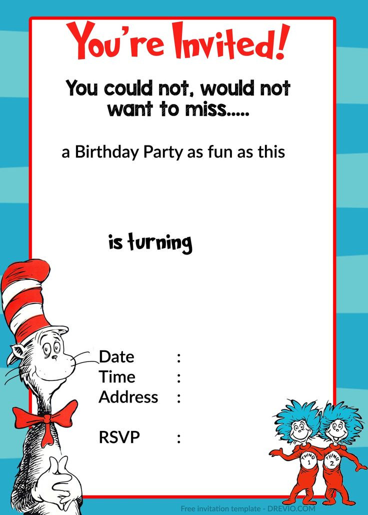 Dr Seuss Invitations Birthday
 25 best ideas about Dr seuss invitations on Pinterest