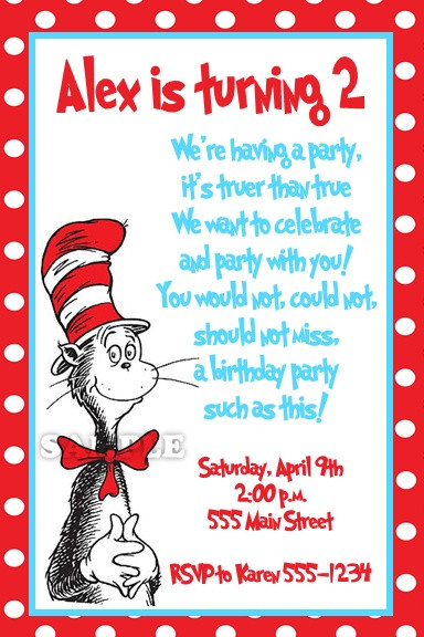 Dr Seuss Invitations Birthday
 DR SEUSS QUOTES BIRTHDAY INVITATIONS image quotes at