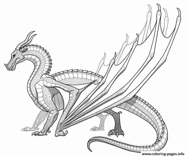 Dragon Coloring Pages For Adults Printable
 Print Realistic dragon for adults coloring pages
