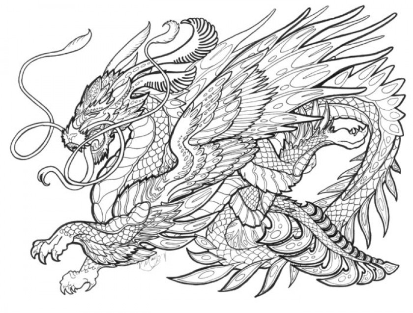 Dragon Coloring Pages For Adults Printable
 Get This Dragon Coloring Pages for Adults Free Printable