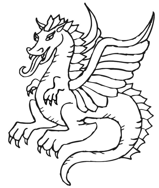 Dragon Coloring Pages Free Printable
 Free Printable Dragon Coloring Pages Coloring Home