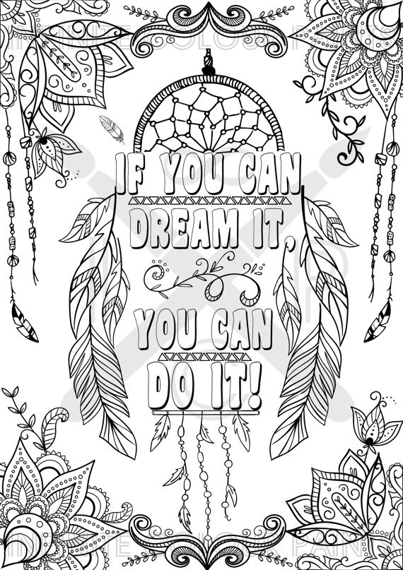Dream Girl Coloring Book
 Coloring page Adult coloring Coloring book Printable