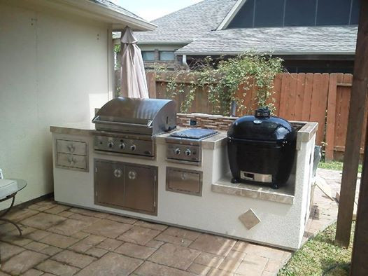 Drop In Grills For Outdoor Kitchens
 Counter with both a gas grill & a Primo charcoal grill