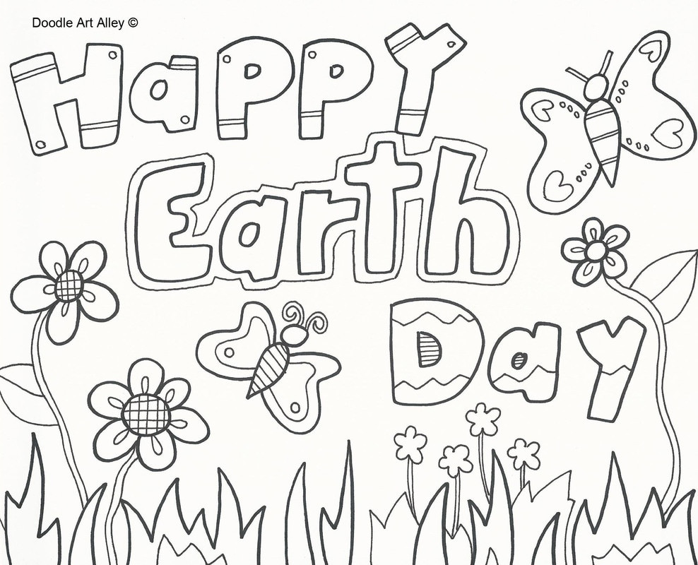 Earth Day Coloring Pages
 Earth Day Coloring Pages Doodle Art Alley