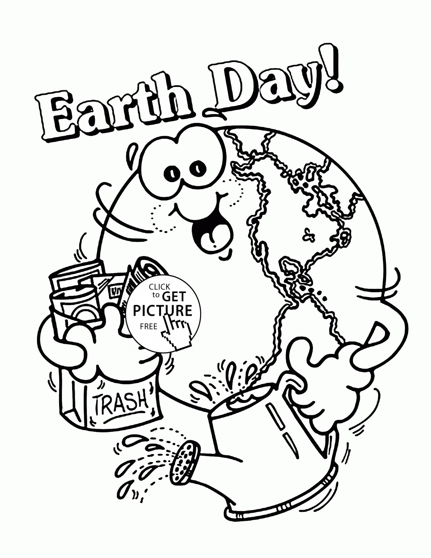 Earth Day Coloring Pages
 Happy Earth Earth Day coloring page for kids coloring