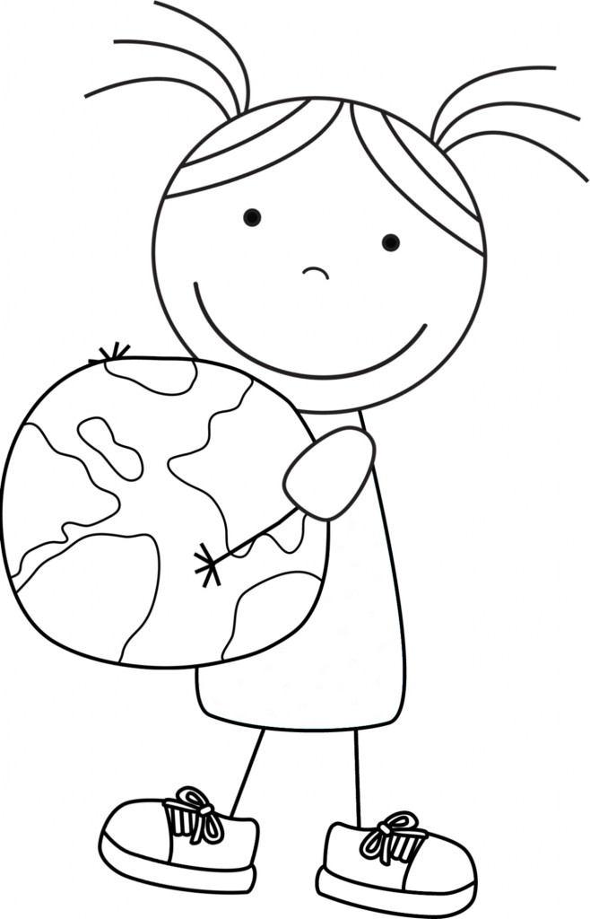 Earth Day Coloring Pages
 Kid Color Pages Earth Day for Girls