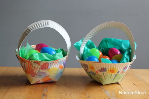 Easter Basket Craft Ideas For Preschoolers
 Paper plate Easter basket craft NurtureStore
