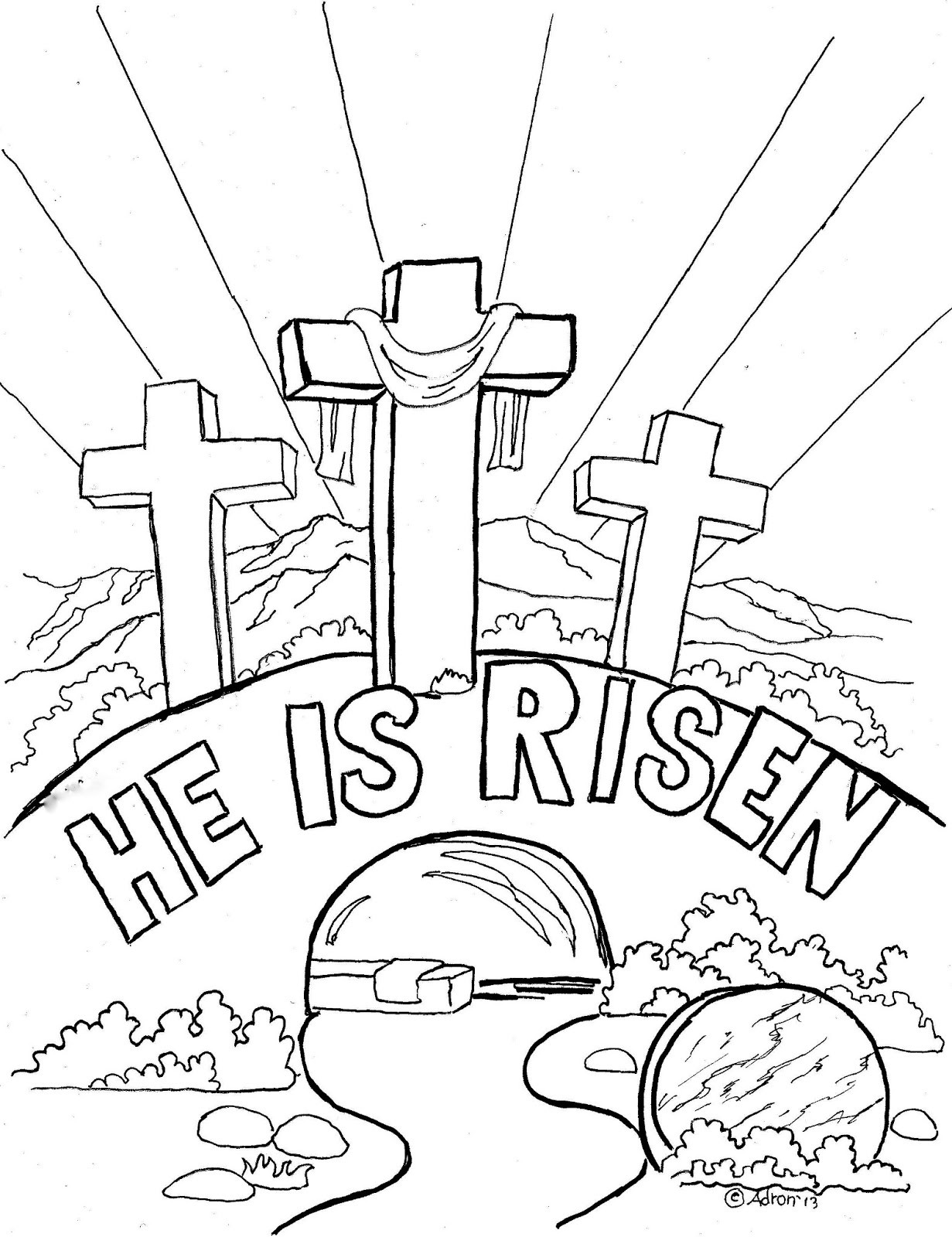 Easter Bible Coloring Pages For Toddlers
 Kids coloring page from What s in the Bible showing the