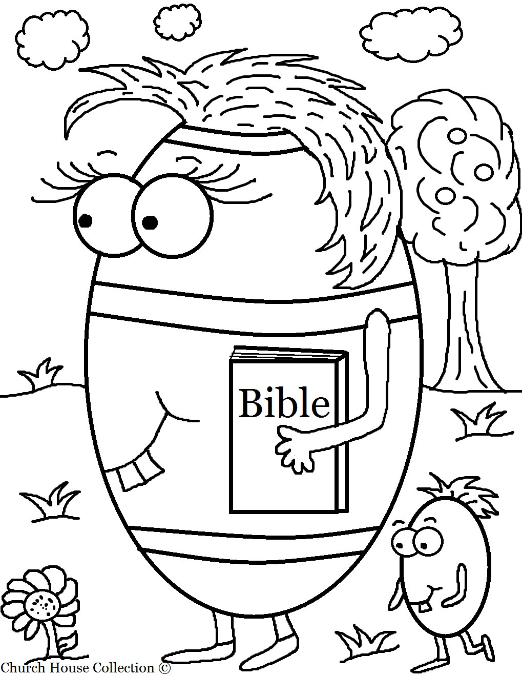 Easter Bible Coloring Pages For Toddlers
 Church House Collection Blog Free Easter Egg Carrying Her