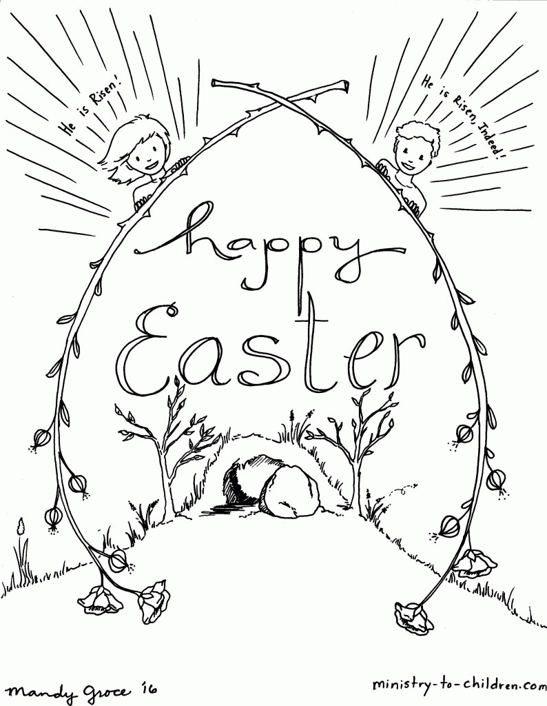 Easter Bible Coloring Pages For Toddlers
 Free Printable Easter Coloring Pages Religious Coloring Home