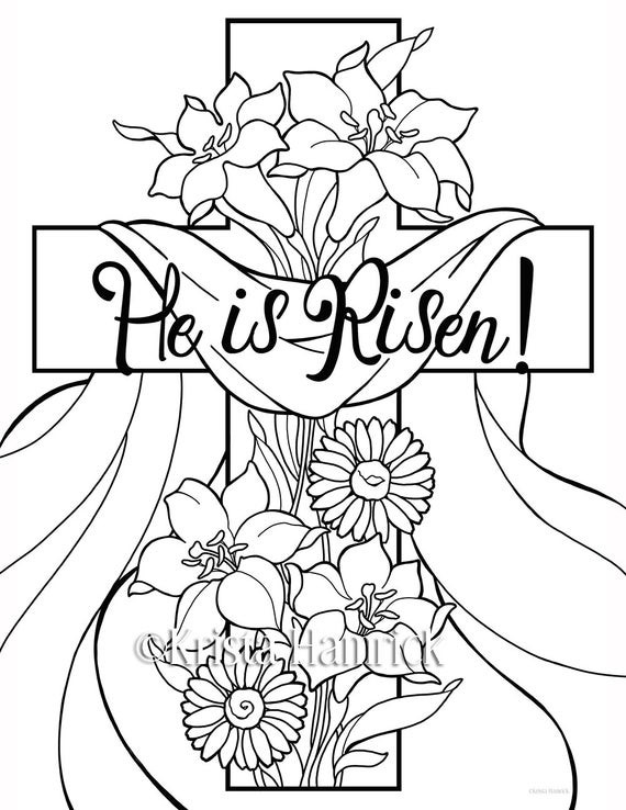 Easter Bible Coloring Pages For Toddlers
 He is Risen 2 Easter coloring pages for children