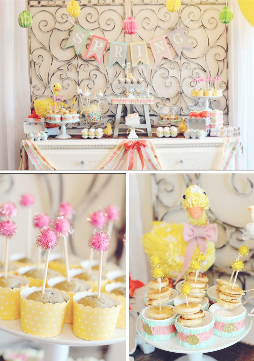 Easter Birthday Party Ideas For Boys
 Kara s Party Ideas Little Duckling Duck Easter Spring Girl