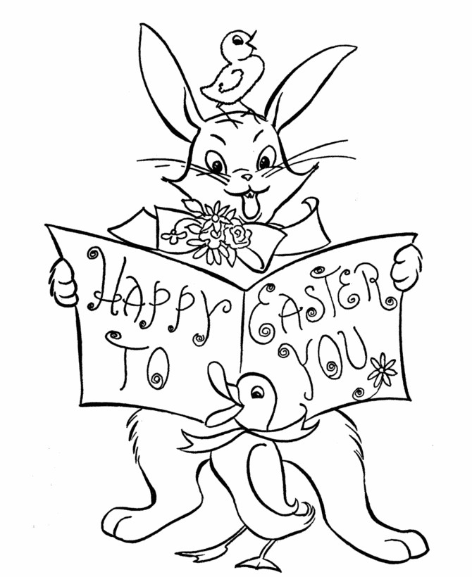 Easter Bunny Coloring Pages Free Printable
 Happy Easter Coloring Pages Best Coloring Pages For Kids