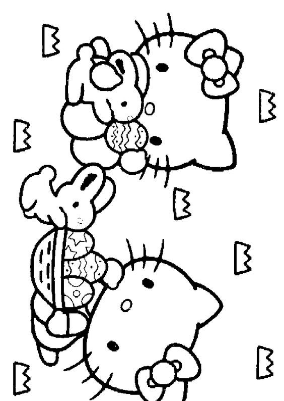 Easter Coloring Pages For Girls
 HELLO KITTY COLORING PAGES FOR EASTER