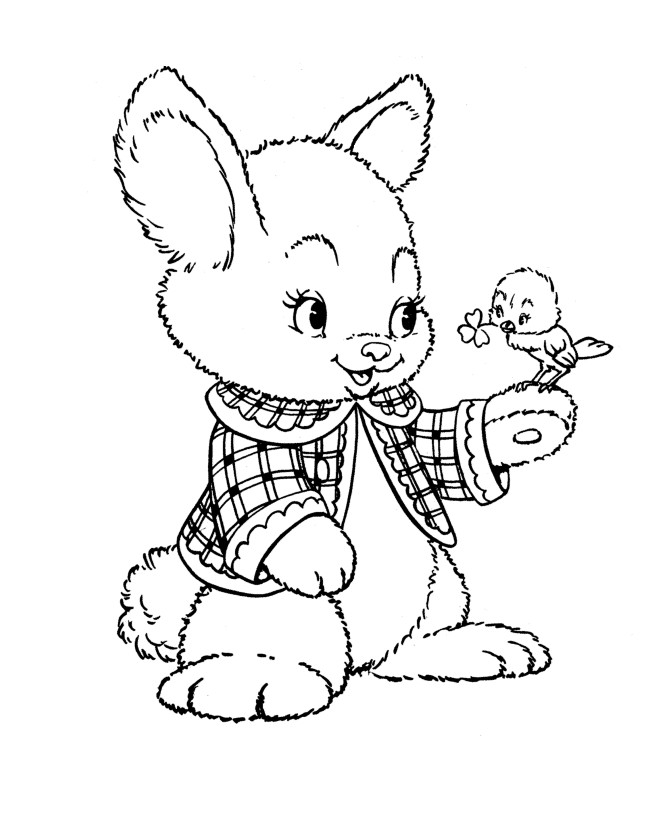 Easter Coloring Pages For Girls
 Easter Bunny Coloring pages