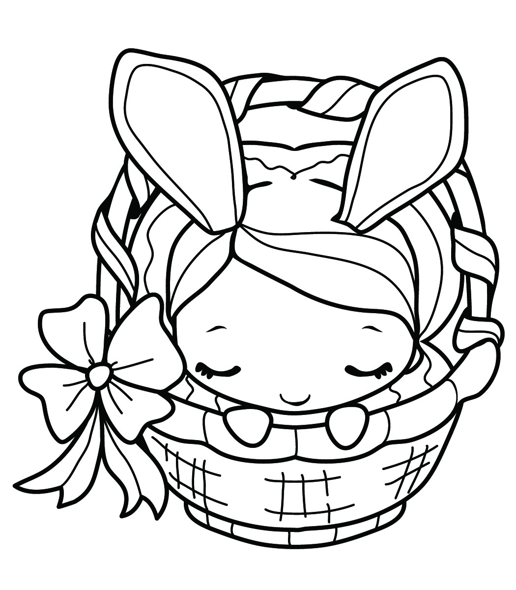 Easter Coloring Pages For Girls
 EASTER COLOURING BUNNY GIRL COLORING PAGE