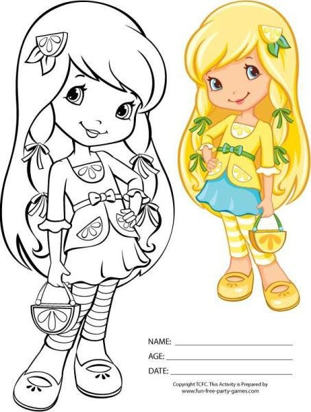 Easter Coloring Pages For Girls
 Strawberry Shortcake Girls Kids Coloring Pages Easter