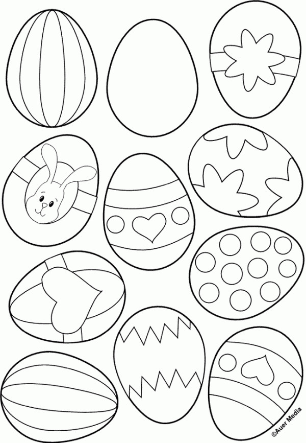 Easter Egg Coloring Pages
 Free Easter Colouring Pages The Organised Housewife
