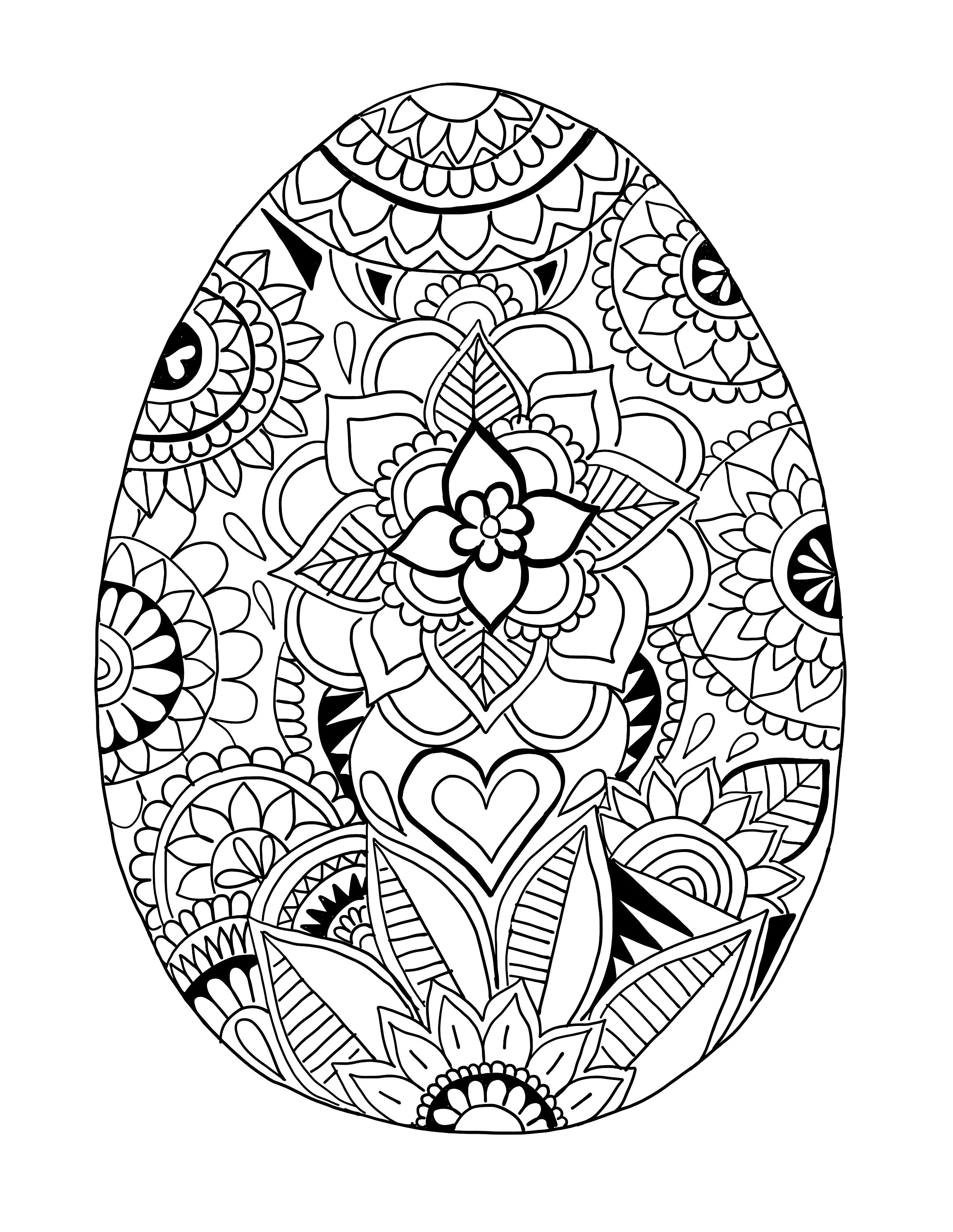 Easter Egg Coloring Pages
 Easter Egg Printable Coloring Page