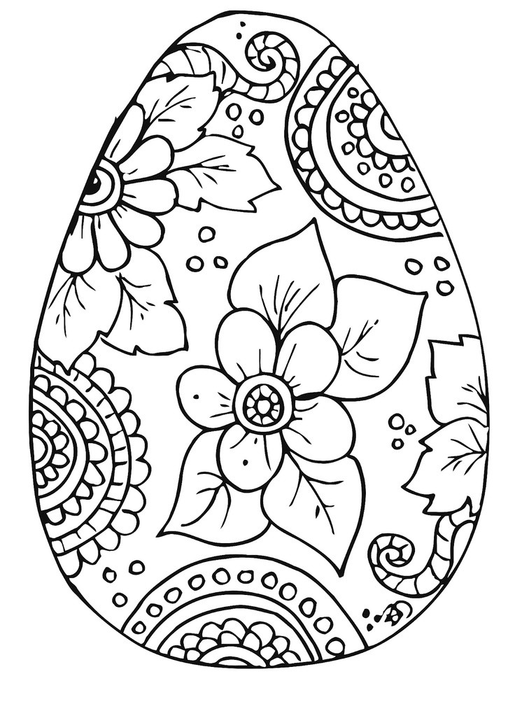 Easter Egg Coloring Pages
 Free Printable Easter Egg Coloring Pages AZ Coloring Pages