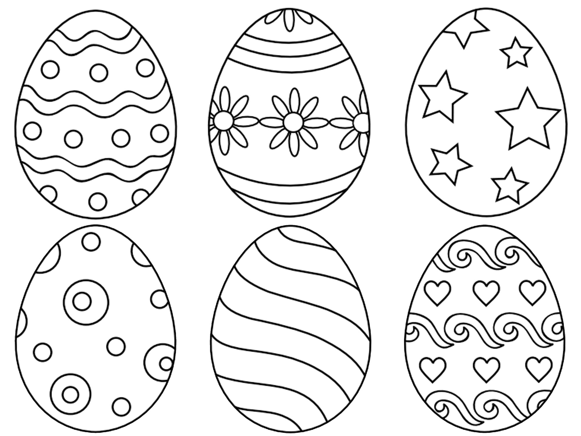 Easter Egg Coloring Pages
 Cartoon Easter Eggs Clip Art Coloring Pages in