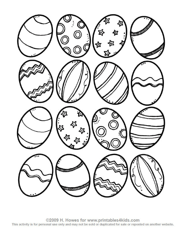 Easter Egg Coloring Sheets Free Printable
 Free Printable Easter Egg Coloring Pages AZ Coloring Pages