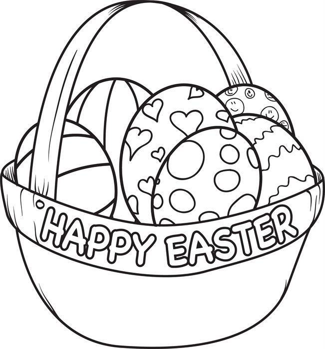 Easter Egg Coloring Sheets Free Printable
 Easter Egg Basket Coloring Page
