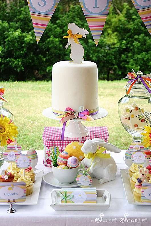 Easter Party Decor Ideas
 Kara s Party Ideas Easter Dessert Table Decorations