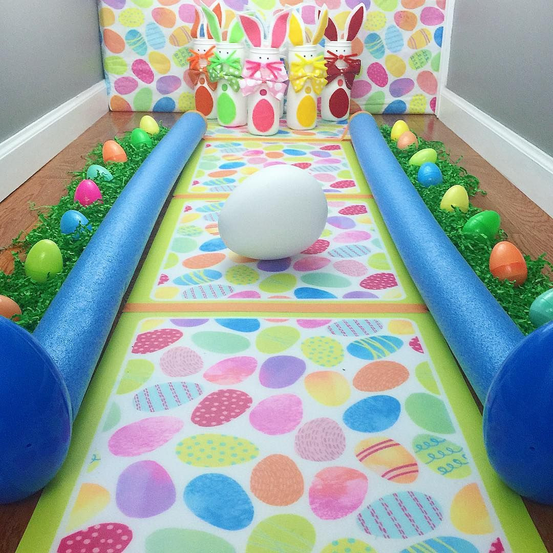 Easter Party Game Ideas Kids
 Craft Project DIY Bunny Bowling Kids Easter Game made