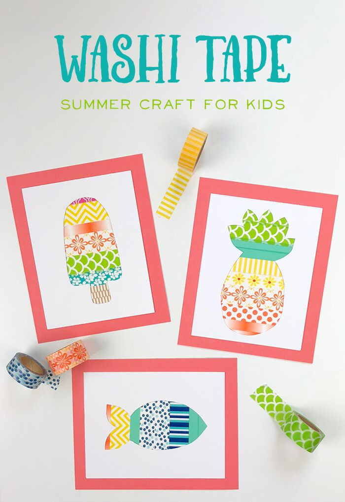 Easy Craft For Toddlers
 A Fun Washi Tape Summer Crafts for Kids The Idea Room