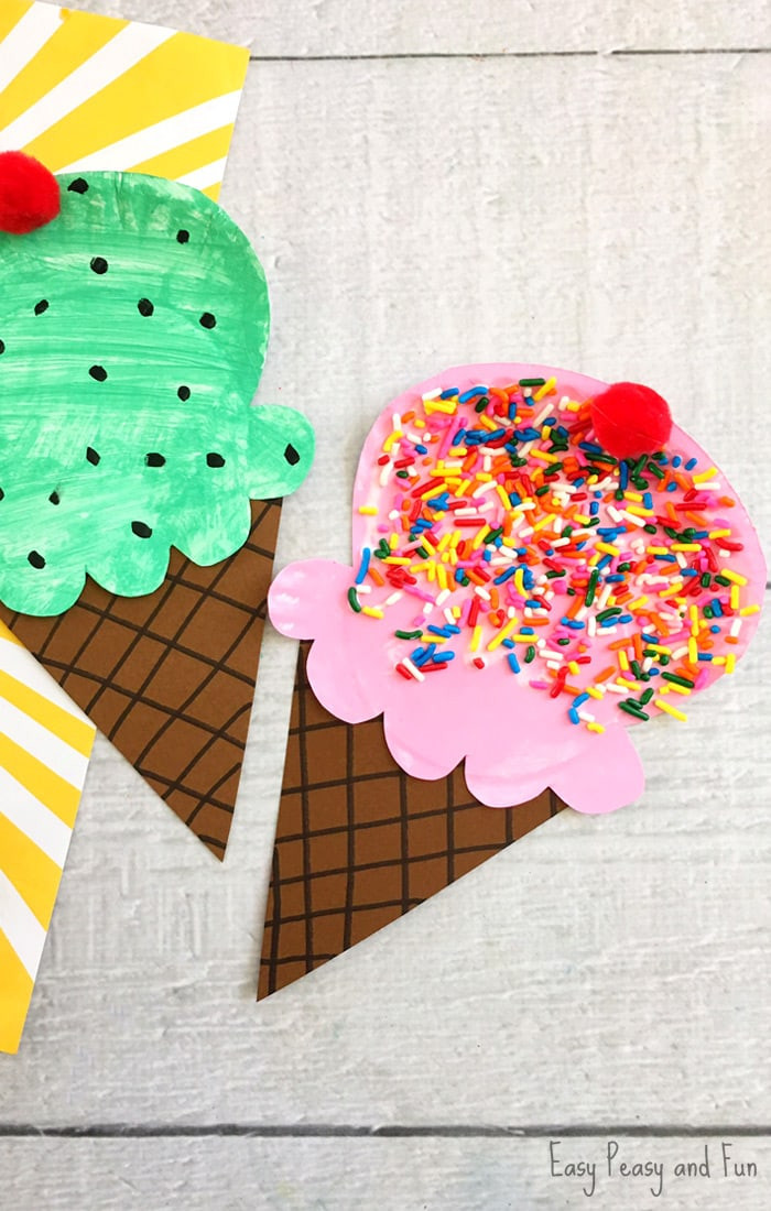 Easy Craft For Toddlers
 Paper Plate Ice Cream Craft Summer Craft Idea for Kids